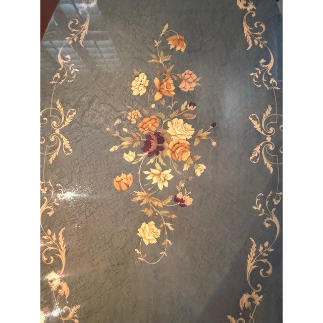 1990s Handcrafted Italian Marquetry Coffee Table For Sale - Image 4 of 8