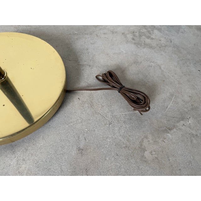 Metal Vintage Hollywood Regency Brass Shell Shade Floor Lamp For Sale - Image 7 of 12