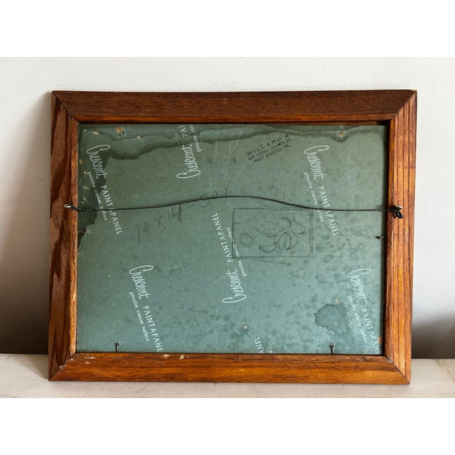 Wood Vintage 1965 Impressionist Still Life Oil Painting of Fruit For Sale - Image 7 of 7