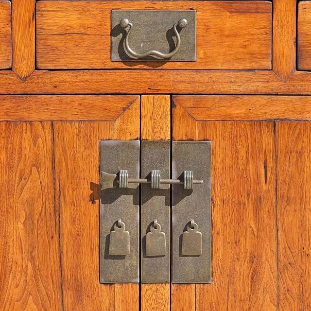 Wood Antique Chinese Elm / Elmwood Altar Cabinet | Sideboard | Server | Sofa Table | Console | Credenza For Sale - Image 7 of 9