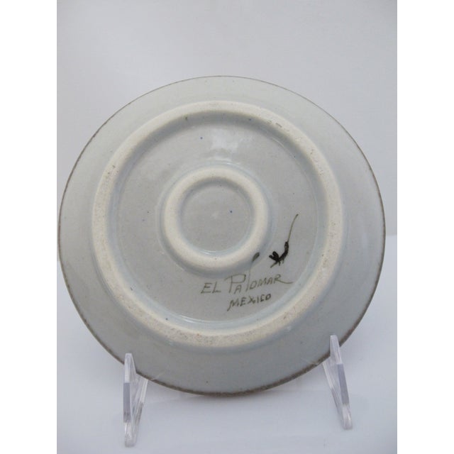Ken Edwards El Palomar Flower Tonala Mexico Folk Art Stoneware Cup & Saucer For Sale - Image 11 of 13