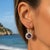 Art Nouveau Amethyst Flower and Leaf Drop Earrings, Silver, Gold, Pair For Sale - Image 6 of 10