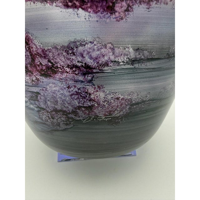 Hand-Painted Studio Glass Vase by Hans Jürgen Richartz, 1980s For Sale - Image 13 of 15