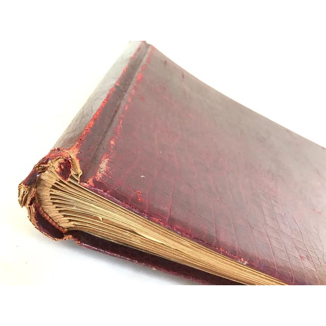 Oxblood Red French Cartes Postales Leather Book For Sale - Image 8 of 8