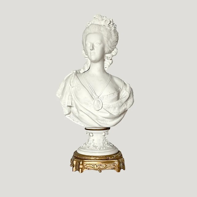 Marie Antoinette Bust, 1800s, Porcelain For Sale - Image 9 of 9