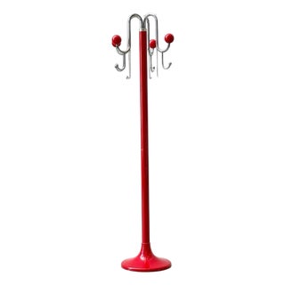 Mid-Century Modern Wardrobe in Red from LHT Bologna, 1980s For Sale