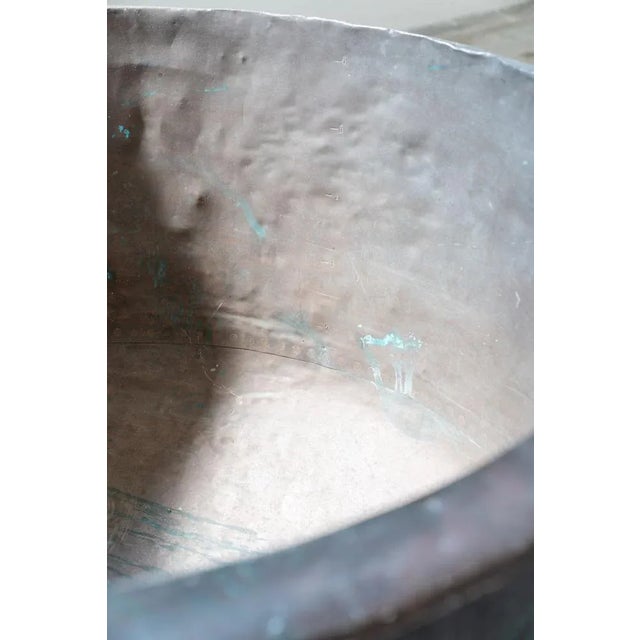 Antique Copper Cauldron with Iron Base & Decorations, 1800s For Sale - Image 10 of 13