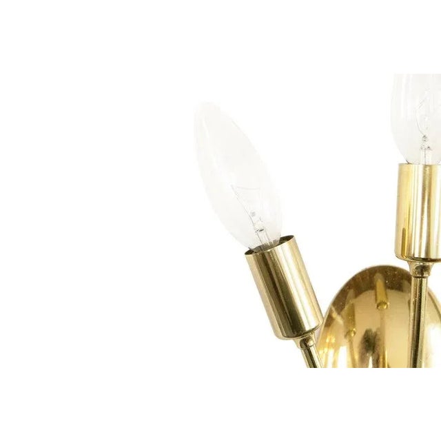 Italian Brass Sconces, 1950s - a Pair For Sale - Image 10 of 11