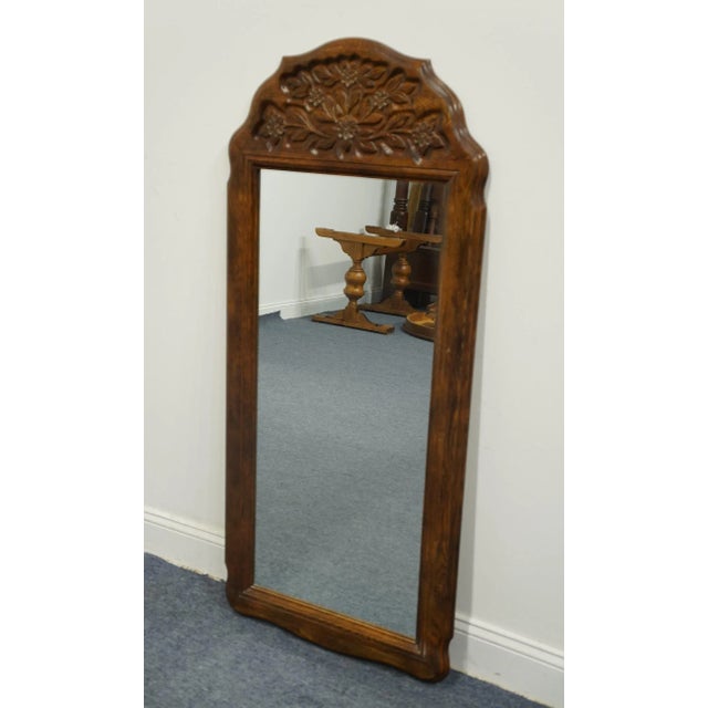 French Provincial Hickory Manufacturing Co. Country French Provincial 24" Carved Floral Dresser / Wall Mirror 610-20 For Sale - Image 3 of 7