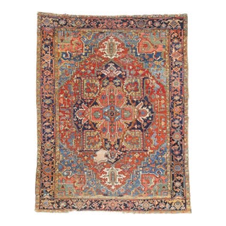 Late 19th Century Persian Heriz Rug, 08'07 X 11'00. For Sale