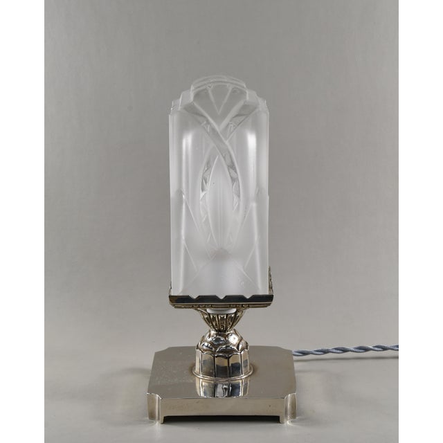 Art Deco French Art Deco Table Lamp by Leon Hugue 1930 France For Sale - Image 3 of 13
