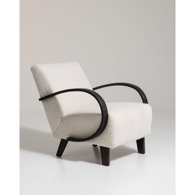 Mid 20th Century Czech Republic Ivory Wood Armchair For Sale - Image 4 of 15