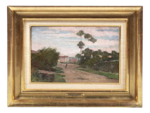Marques de Oliveira, Landscape with Figure, Oil Painting on Canvas