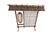 1980s Vintage Japanese Burnt Bamboo Floor Lamp With Lattice Frame 22" H For Sale - Image 5 of 8