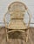 Boho Chic Vintage Mid Century Style Rattan and Wicker Dining Occasional Arm Chair For Sale - Image 3 of 9