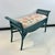 Mid-Century Boho Chic Coastal Bamboo Bench - Newly Upholstered in Ikat Linen For Sale - Image 12 of 18