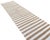 Textile Handmade Cotton Runner, Tan and White Striped Rug, Vegetable Dyed Dhurrie Runner -3'x16' For Sale - Image 7 of 11