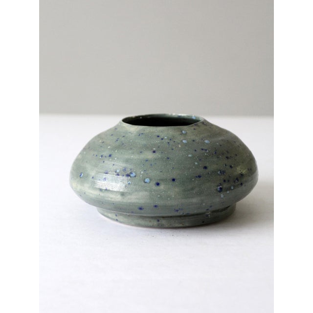 Contemporary Vintage Studio Pottery Vase For Sale - Image 3 of 11