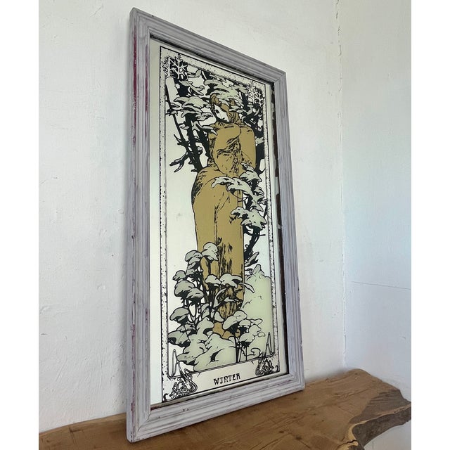 1970s VintageArt Nouveau Mirror, 1970s For Sale - Image 5 of 15