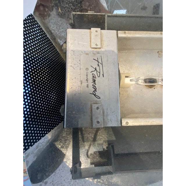 Metal Pair of 1980s Fredrick Ramond Hollywood Regency Lucite and Chrome Floor Lamps For Sale - Image 7 of 13