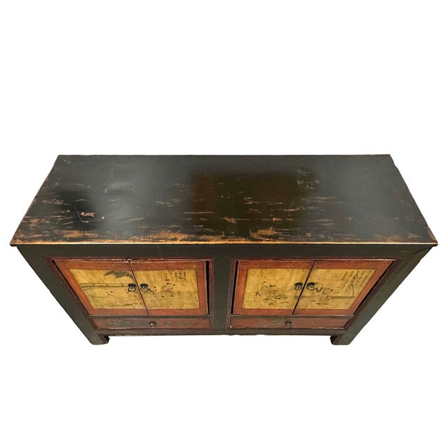 Early 20th Century Antique Chinese Mongolia Twin Cabinet/Buffet Table, Sideboard For Sale - Image 12 of 18