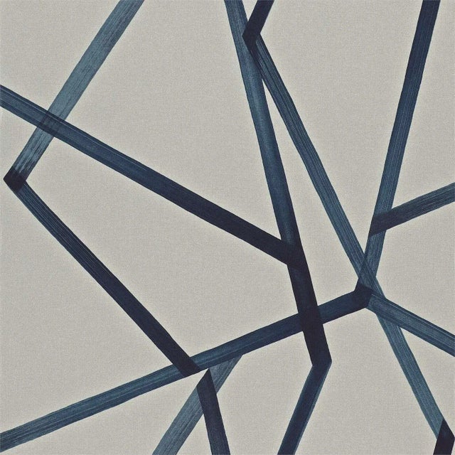 Harlequin Sumi Wallpaper in Linen/Indigo For Sale