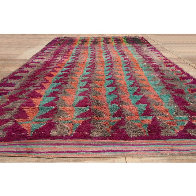 Vintage Boujad Moroccan Rug, 07'08 X 15'08 For Sale - Image 9 of 10
