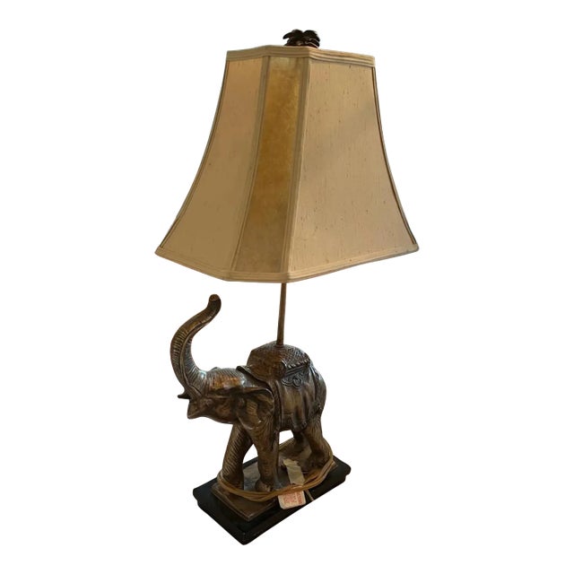 1990s Lamp With Silk and Capiz Shell Shade For Sale