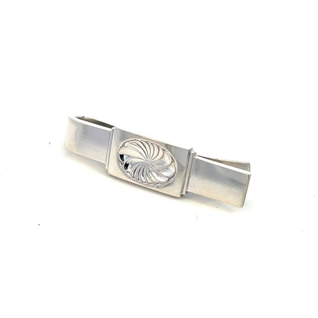 1990s Georg Jensen Estate Money Clip Tie Clip Silver For Sale - Image 12 of 12