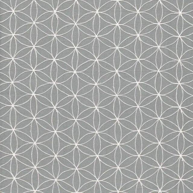 Schumacher Kaleidoscope Fabric in Smoke For Sale