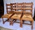 Vintage 1950s French Oak Ladder-Back Rush Seat Chairs - Set of 6 For Sale - Image 9 of 16