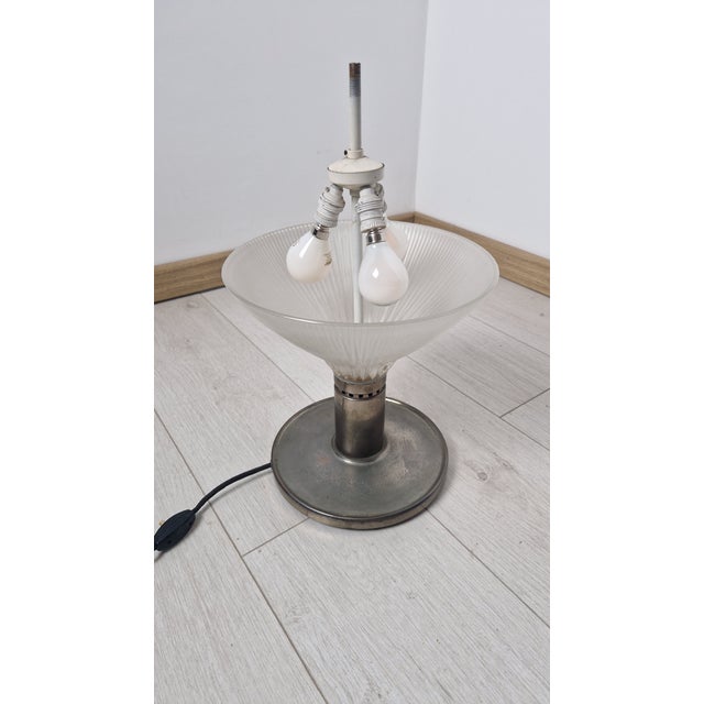 Polinnia Table Lamp in Burnished Brass with Crystal Diffuser Blue by BBPR for Artemide, 1964 For Sale - Image 10 of 18