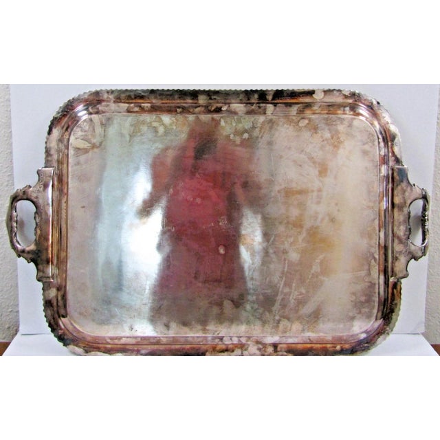 Old Sheffield Rectangular Butler Tray Gadrooned Edge 1840s For Sale - Image 10 of 10