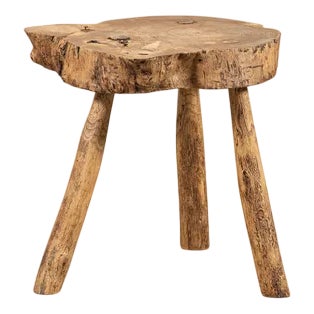 French Elm Side Table, 1900 For Sale