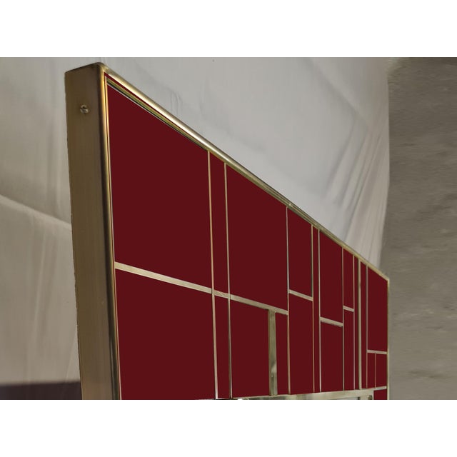 Contemporary Murano Glass Mirror with Brass Inserts from Justfurnituress SRL For Sale - Image 3 of 5