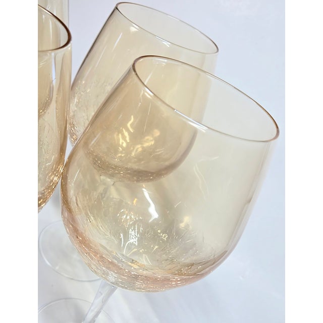Art Nouveau Champagne Fire Goblets- Set of Four For Sale - Image 3 of 12