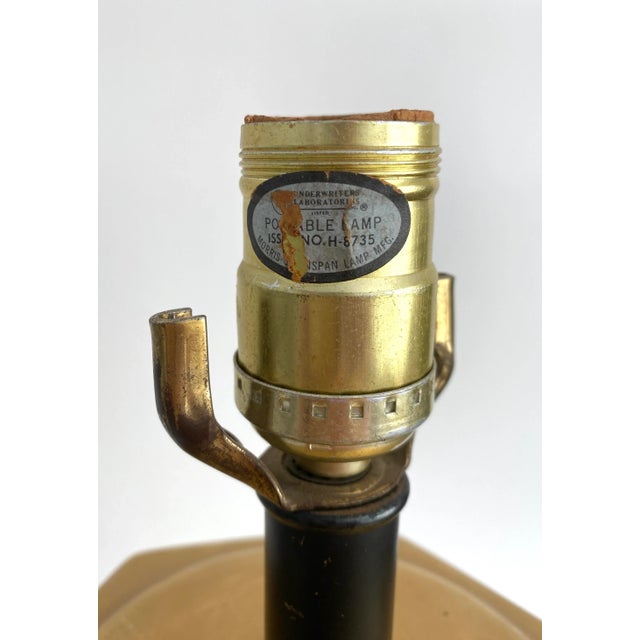 1960s Morris Greenspan Hollywood Regency Chinoiserie Gilt Table Lamp For Sale - Image 5 of 8