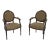 Pair French Louis XVI Upholstered Armchairs For Sale
