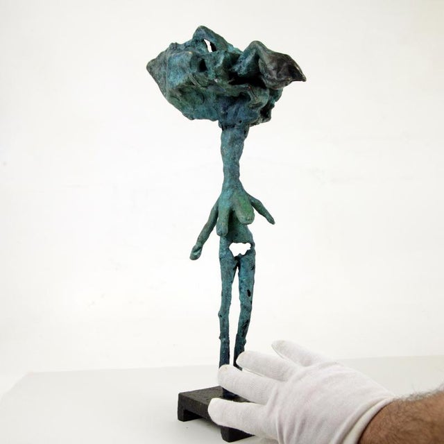 Metal Bronze Female Figure Sculpture by Óscar Aldonza Torres For Sale - Image 7 of 10