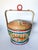 Vintage Folk Art Chinese Wedding Basket, Hand Painted For Sale - Image 9 of 12