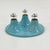 Three-Lights Blue Wall Lamp in Metal, 1980s For Sale - Image 4 of 7