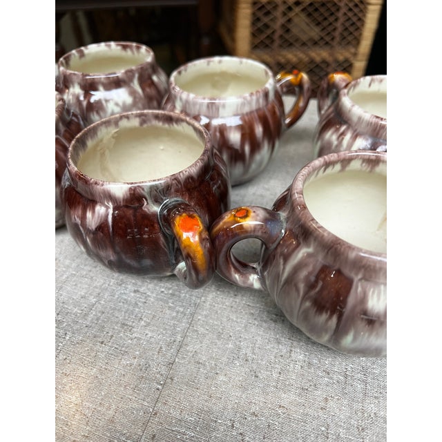 Collection of Vintage Purple Pottery Mugs- Set of 8 For Sale In Atlanta - Image 6 of 7