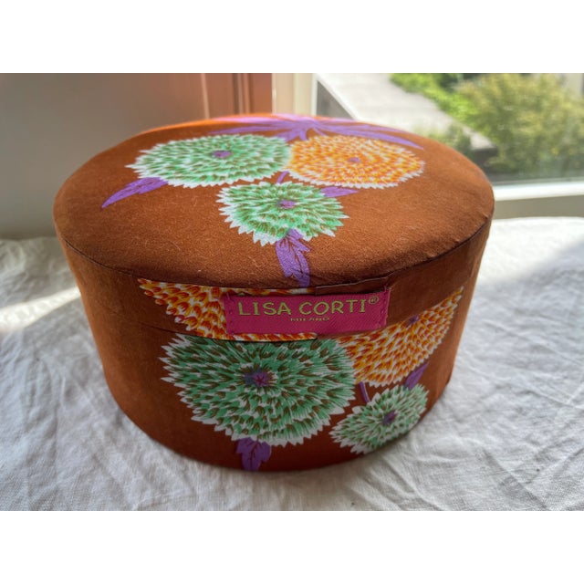Boho Chic Lisa Corti Silk-Covered Storage Box For Sale - Image 3 of 7