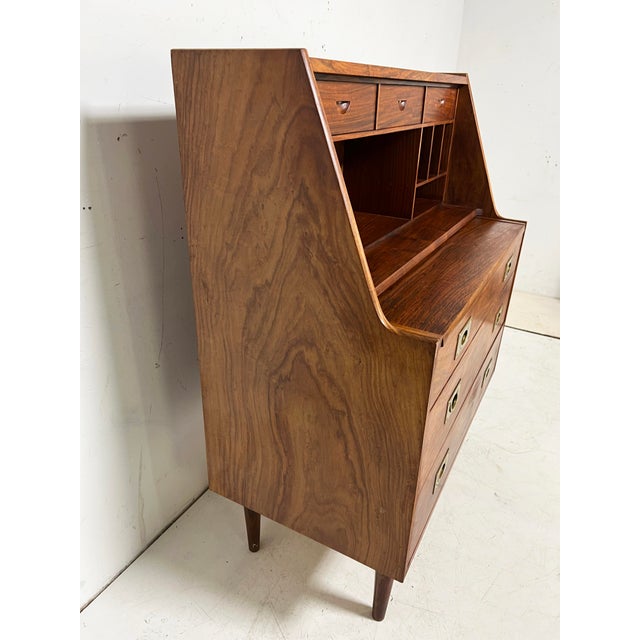 C. 1960s Anglo-Indian Danish Modern Style Secretary Desk / Vanity by Hayat For Sale - Image 9 of 11