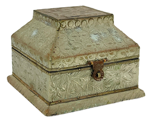 Vintage Tin Covered Decorative Box