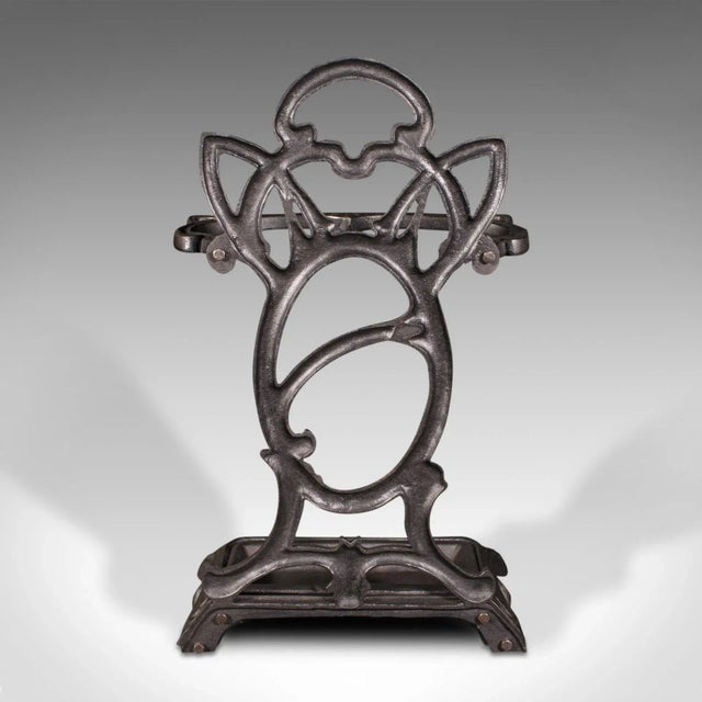 1960s 1960s Vintage English Cast Iron Hallway Stick Stand For Sale - Image 5 of 8