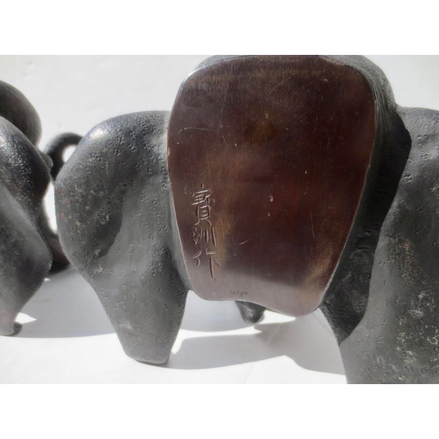 Japanese Bronze Elephant Bookends For Sale In New York - Image 6 of 8
