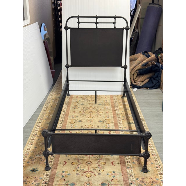 Design Plus Gallery presents the Twin Size Academie Bed Frame from Restoration Hardware. The bed employs industrial...