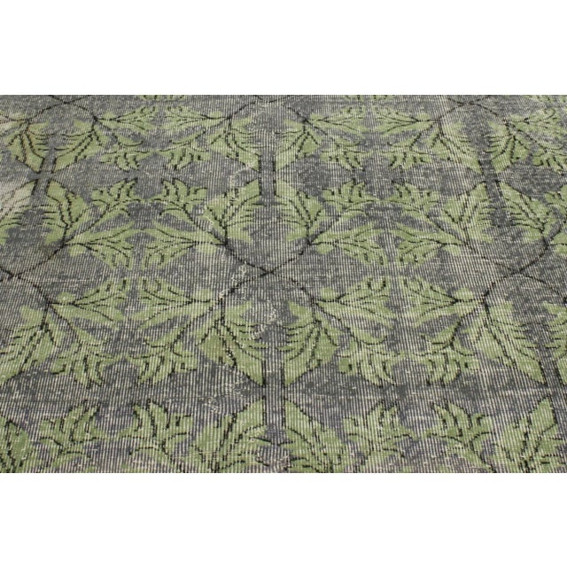 Mid 20th Century Zeki Muren Vintage Green Turkish Sivas Rug - 06'00 X 09'07 For Sale - Image 5 of 6