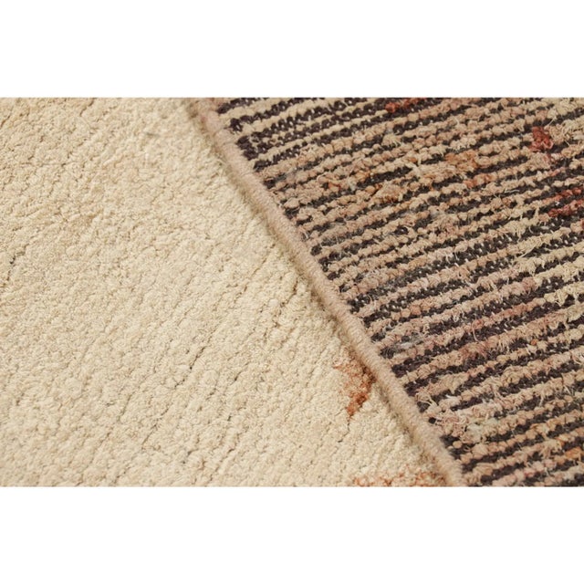 Rug & Kilim’s Moroccan Style Rug With Red Blue & Pink Abstract Geometric Pattern For Sale In New York - Image 6 of 7